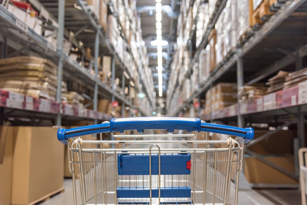 shopping cart at warehouse - why you shouldnt buy a water softener at a big box store
